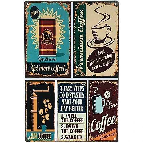 Coffee Make Possible Know Your Menu Vintage Retro Metal Tin Sign Shabby Poster Wall Decor for Bar Pub Club Painting | Дом и сад