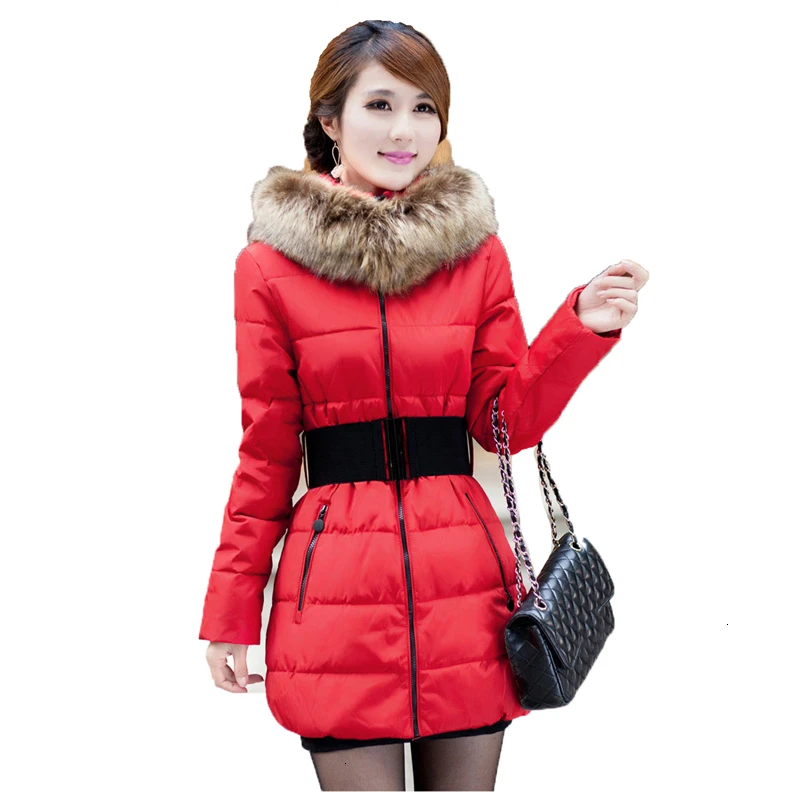 Winter casual Parka women new Korean version XL-4XL plus size khaki yellow red long-sleeved fashion thick warmth clothing LR282 |