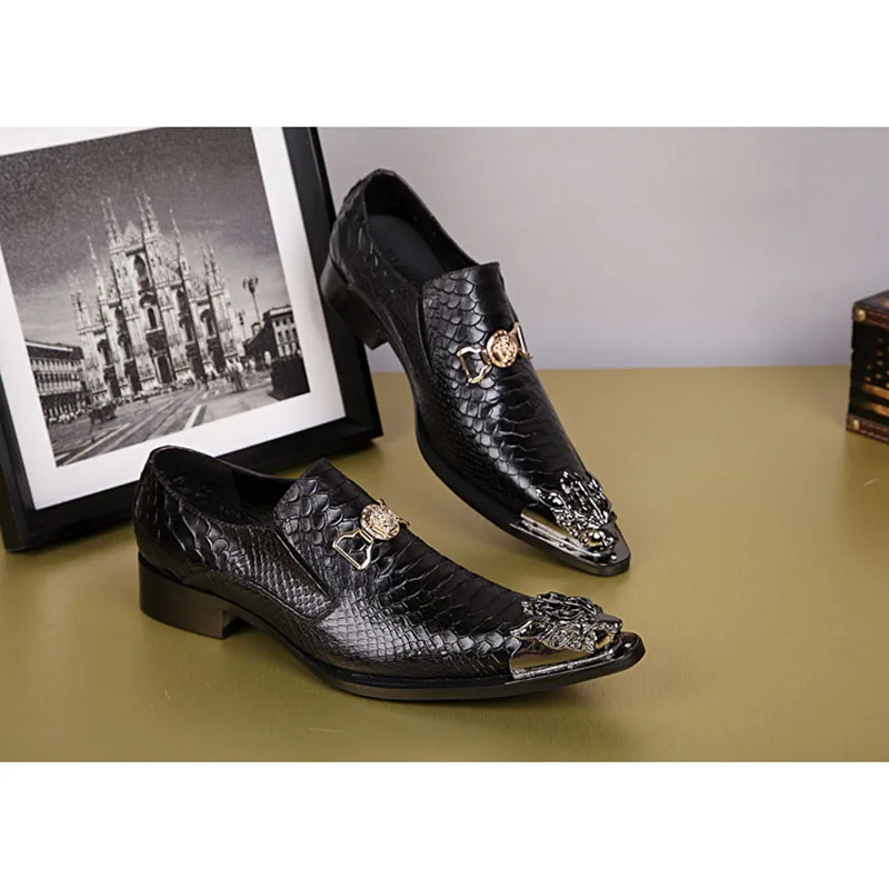 Batzuzhi Fashion Man Dress Shoes Leather Shoes Man Designer Shoes Genuine Leather Business ! Big size EU38-46! 3 Colors!
