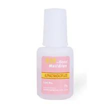 10ml Etiqueta Do Prego Cola Especial Com Cabeça Da Escova Para Unhas Postiças Quick-Secagem a Alta Viscosidade Multi-Função arte do prego novo(China)