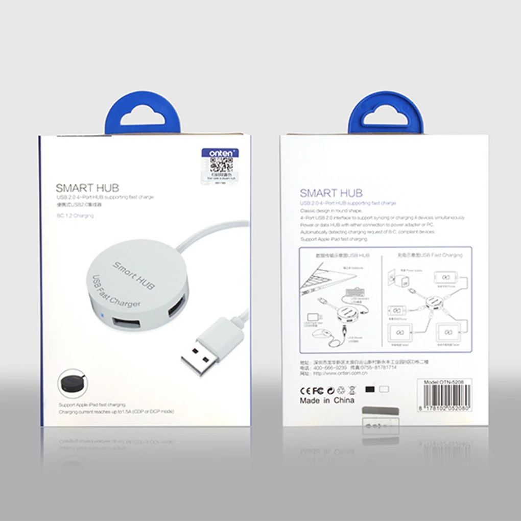 4 порта USB 2,0 концентратор OTG разветвитель Micro USB зарядное устройство Порт высокоскоростной USB концентратор Замена для компьютера ноутбука мышь U диск