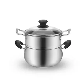 

Stainless Steel Milk Pot Boiled Hot Milk Pot Mini Soup Pot Baby Food Supplement Pot Children's Stew Pot Hotpot Kitchen Pot