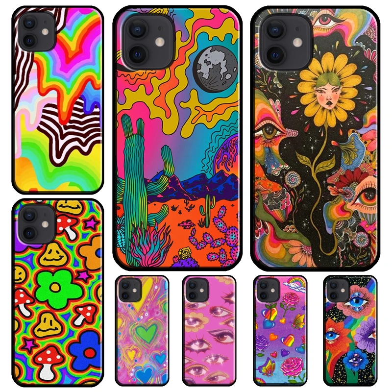 Y2k Indie Aesthetic Hippie Art Phone Case For Iphone 13 12 Pro Max 11 Pro Xs Max 8 7 6 6s Plus X 5s Se Xr Case Mobile Phone Cases Covers Aliexpress