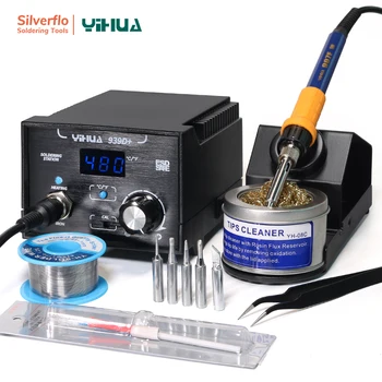 

YIHUA 939D+ C/F Tmeperature Model Switch Soldering Iron Soldering Station Adjustable Constant Temperature Soldering Station