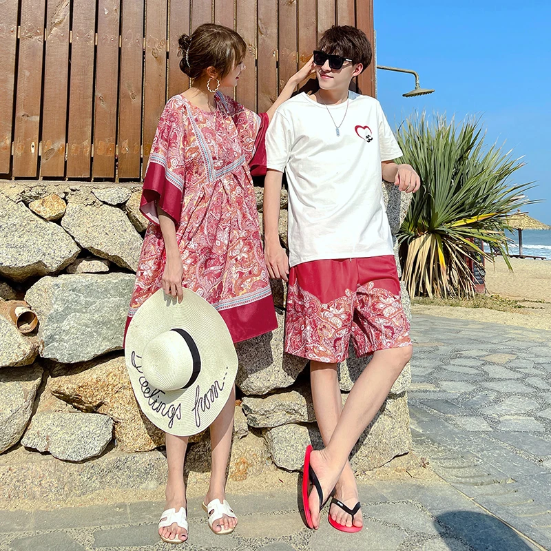 No. 2112 New beach holiday style matching outfit couples clothes