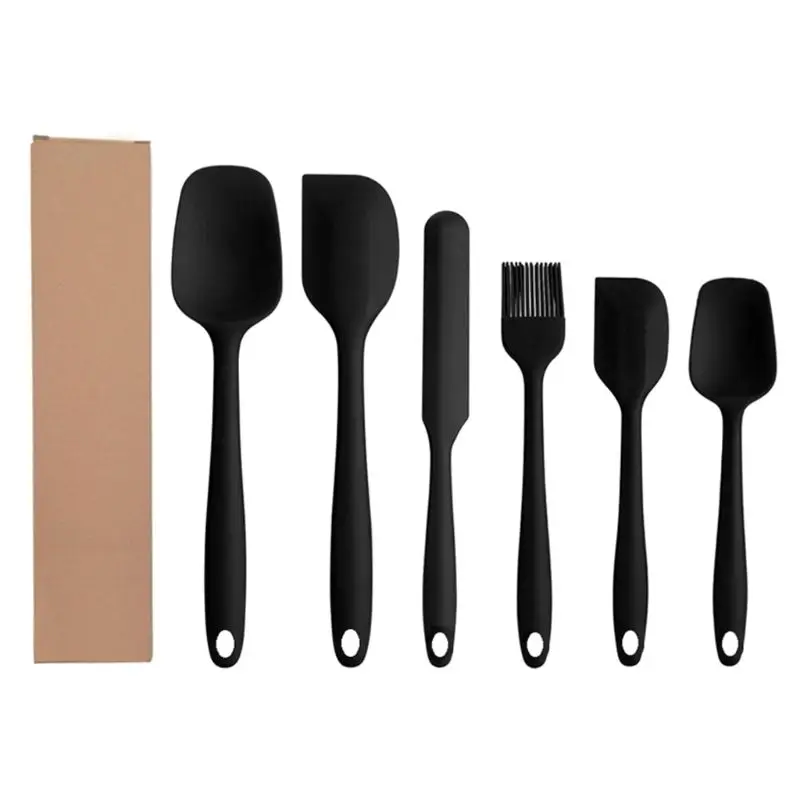 New Silicone Spatula,6 piece Non-scratch Heat Resistant Rubber Spatula with,Non Stick and Good Grips Spatulas for and gel