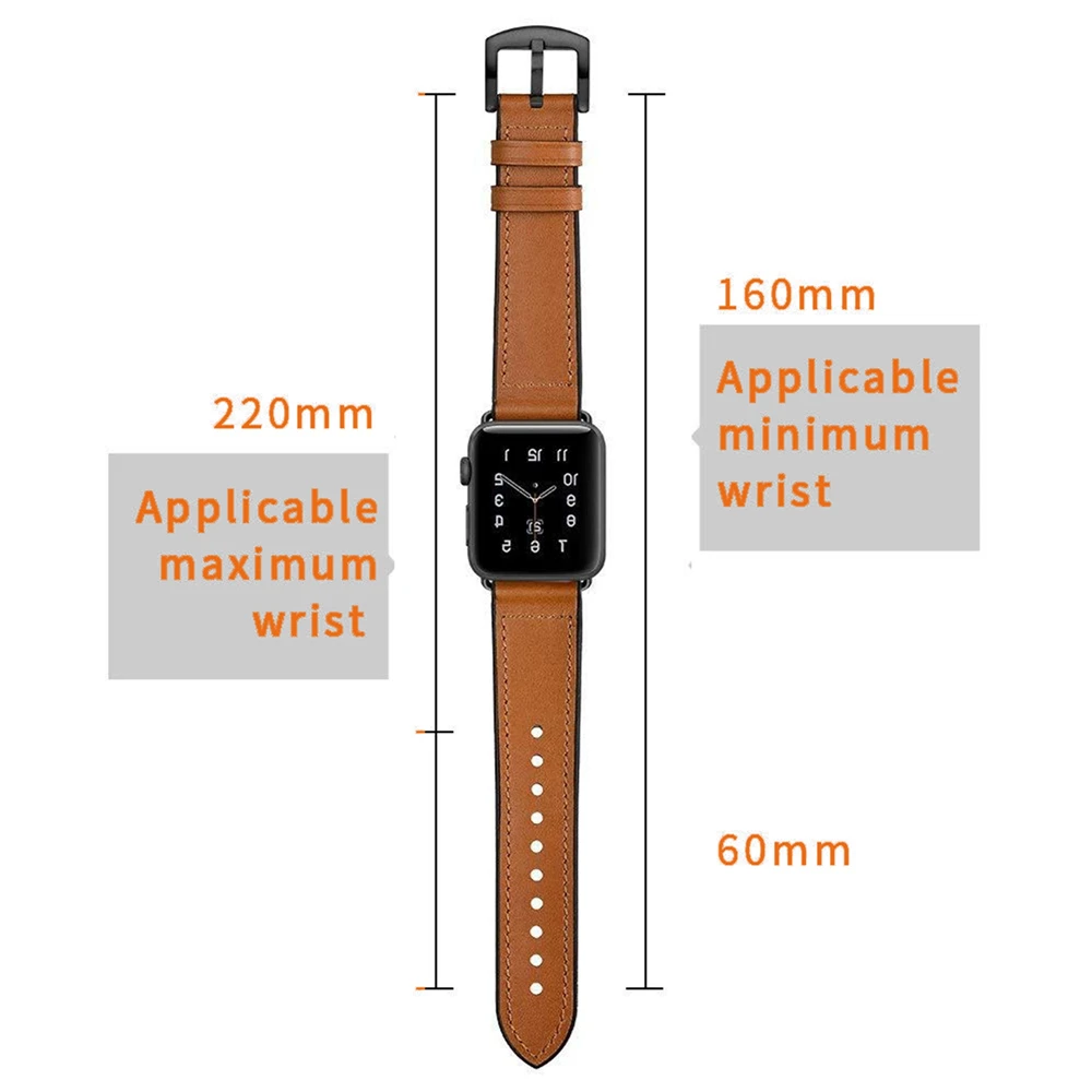 Кожаные Смарт-часы ремешок для Apple Watch ремешок 38 мм для IWatch ремешок спортивный браслет петля ремешок часы Correa дышащий ремень