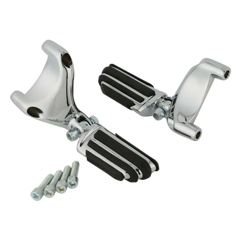 Motorcycle Chrome Footpegs Rest Mounting Bracket For Harley Sportster XL 883 1200 04-13