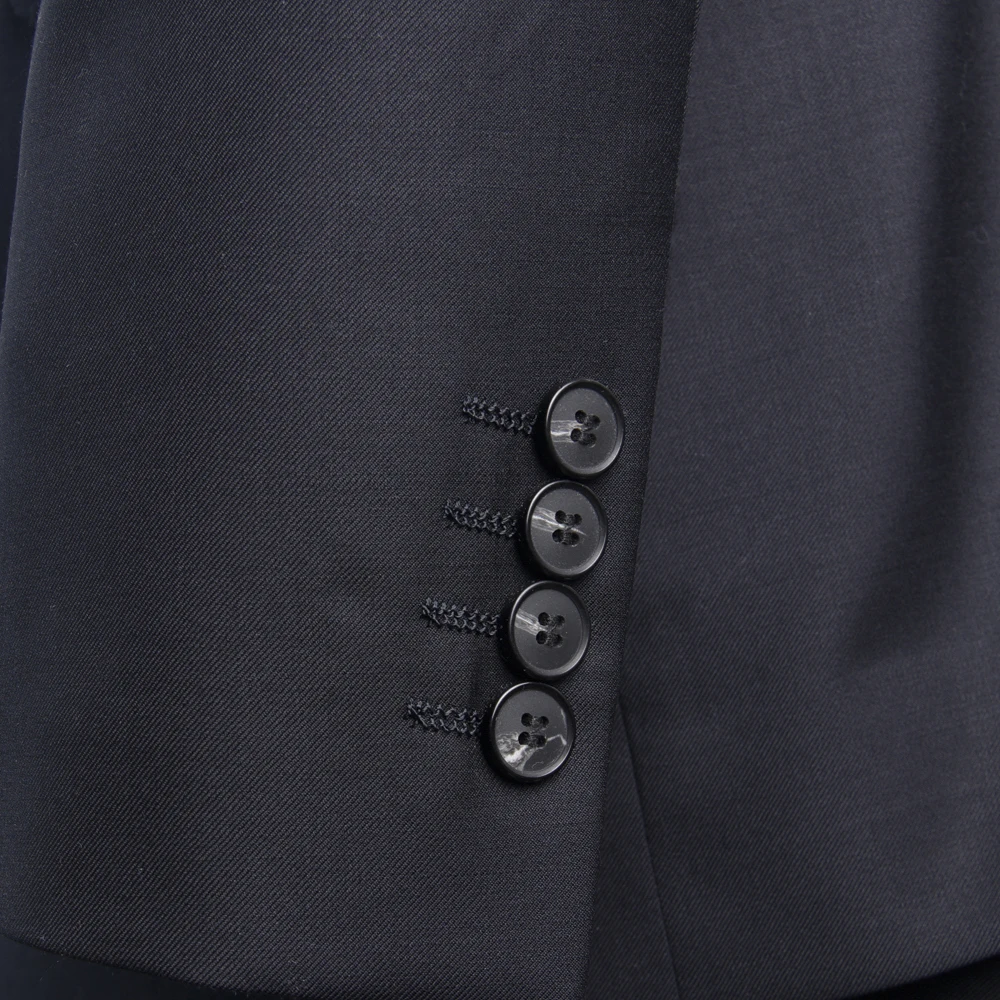 Luxury Silk Wool Blazers For Men Oxford Blue Custom Made Mens Blazer Jacket Suit Jacket Men Tailored Mens Smoking Jacket Fashion