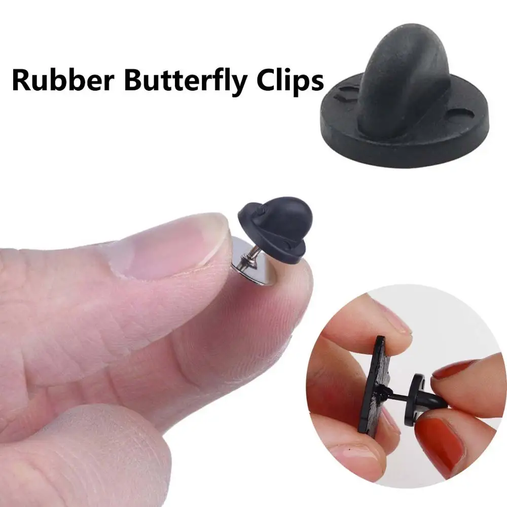 25 Pcs Safety Brooch Lock Metal Rubber Colorful Pins Back Button Buckle Clasps for pin base Jewelry Accessories | Украшения и