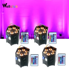 4 шт. 6X18 Вт беспроводной светодиодный Par свет 6в1 RGBAW УФ светодиодный Par-прожектор Uplight сценический свет для свадебного украшения