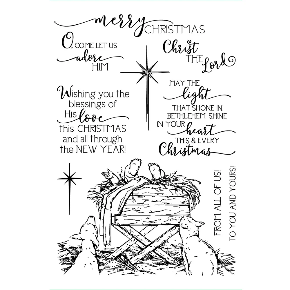

Christmas Transparent Clear Silicone Stamp/Seal for DIY scrapbooking/photo album Decorative clear stamp