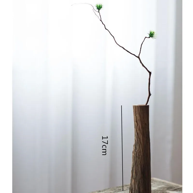 New style Solid wood vase Flower arrangement Vase Living room TV cabinet Office photo studio decoration Home decoration WSHYUFEI