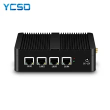 

YCSD Firewall Router Mini PC Intel Celeron J1900 J1800 Inel i211AT Gigabit Ethernet 4x RJ45 USB3.0 USB2.0 HDMI VGA run Pfsense