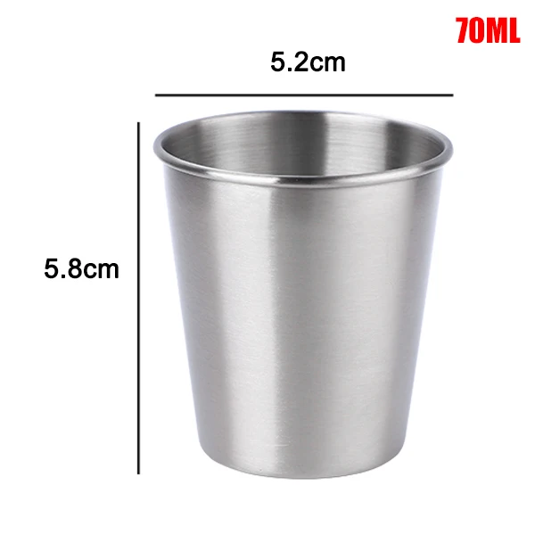 70ml 30/70/180/320 мл металла Нержавеющая сталь чашка кружка Кофе пивной стакан кружка Офис C44 - Цвет: 70ml