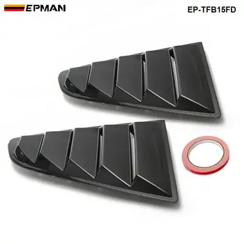 

2PCS/SET Sand Sprayed Or Specular or Carbon Fiber Side Window Quarter Scoop Louver Cover For Ford Mustang 2015-17 GT EP-TFB15FD