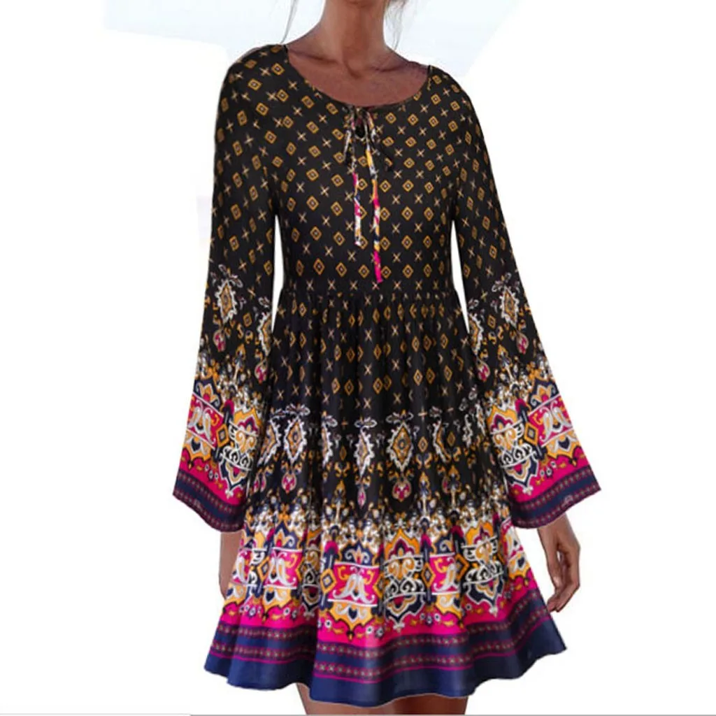 Прямая поставка, пуговицы, vestidos, модные женские с принтом, с длинным рукавом, с ремешками, повседневные, большие размеры, Vadim, женское сексуальное платье со змеиным узором