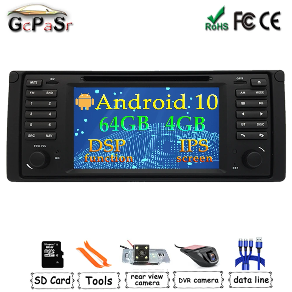 Android 10 автомобильный стерео радио мультимедийный плеер для BMW X5 E53 M5 5 Sesies E39 с BT Wifi