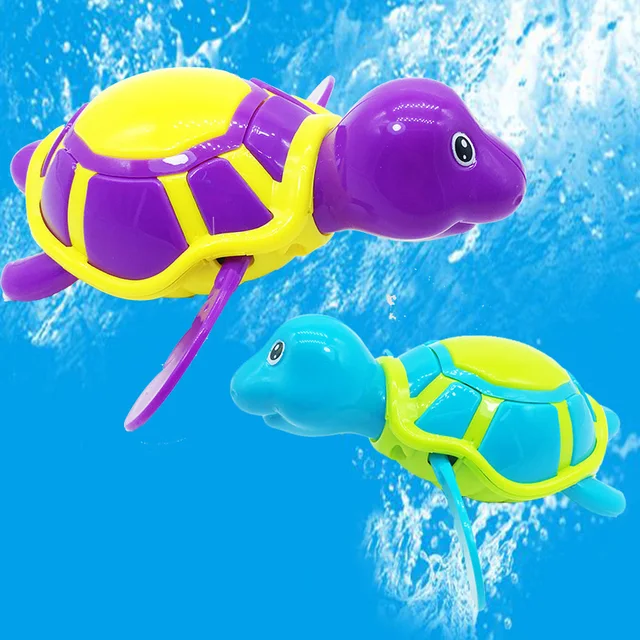 Baby Cute Animal Tortoise Classic Clockwork Water Toy Infant Swim Cartoon Turtle Wind-Up Toys Kids Summer Beach Bath Toys 1