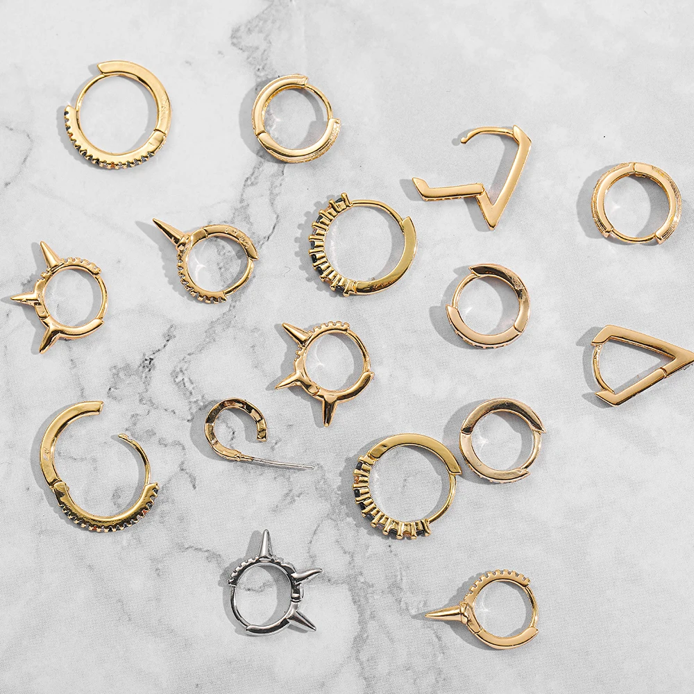 Earrings Classic Stainless Steel for Women Trendy Gold Small Large Circle Punk Jewelry 37 H0dd4465590e841c783df83d471f6c2ffC