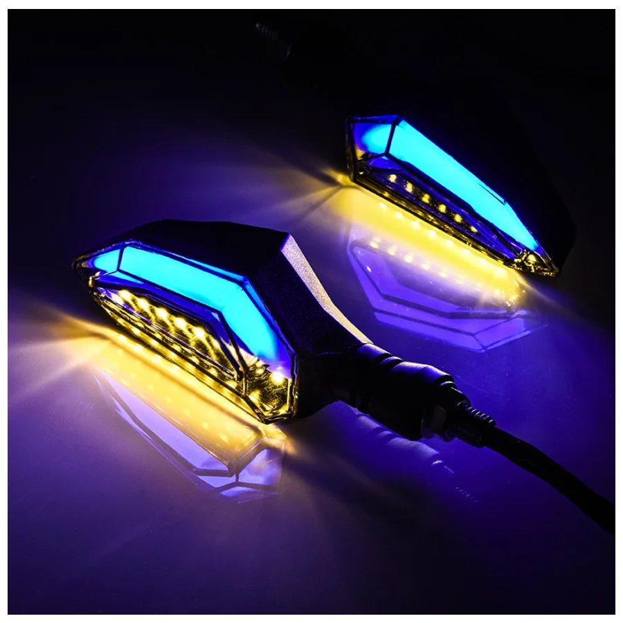 

Universal Motorcycle 12 LED Turn Signal Lights Blinker Front Rear Lights for Harley Cruiser Honda Kawasaki BMW Yamaha
