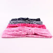 Европейский и американский стиль, новинка, детская лента для волос, аксессуары для волос,, повязка на голову в горошек с кроличьими ушами