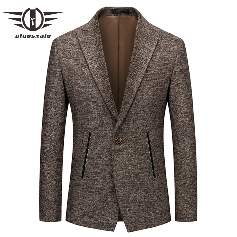 

Plyesxale New Elegant Men Blazer Slim Fit Casual Blazers Spring Autumn Blazer Suit Jacket Terno Masculino Costume Homme Q1512