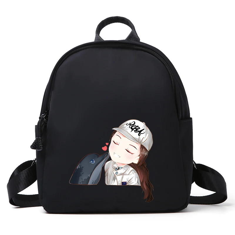 2019 New Dolphin Girl Preppy Style Travel Women Backpack Girls Teenager Mini School Bag High Quality Waterproof Oxford Backpacks 