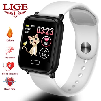 

LIGE2019 Smart Bracelet Women's IP67 Waterproof Fitness Tracker Wristband Pedometer Heart Rate Monitor Sport Smartwatch Relogio