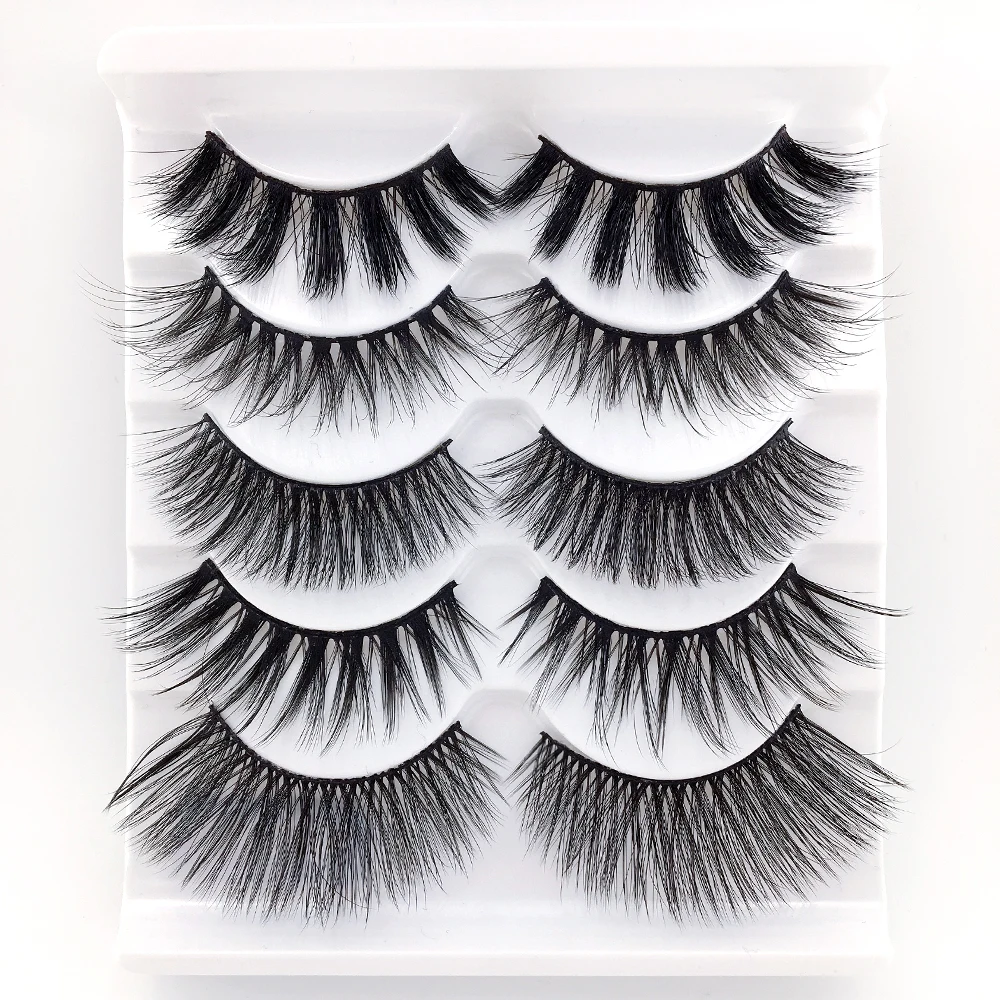 Смешанные 2 накладные ресницы Модные 5 пар смешанные и сочетающиеся серии ручные