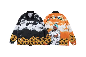 

2019 Best Quality ANTIGOLF Printed Women Men Jacket Windbreaker Hiphop Men Casual Jacket Waterproof For Male
