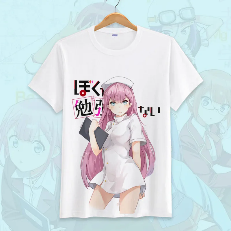 Футболка Bokutachi wa Benkyou ga Dekinai новая футболка с аниме We Never Learn Ogata Rizu Furuhashi Fumino для