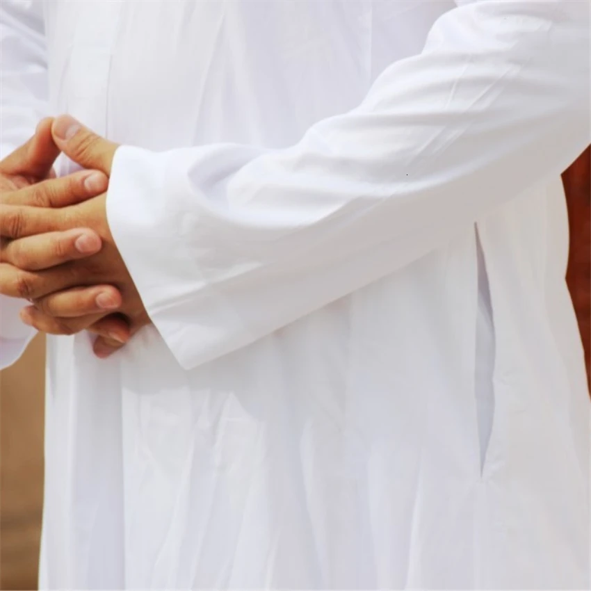 Мужская мусульманская одежда jubba tobe мусульманский, Арабский Платье Абая кафтан Тобе молитва Eid костюм одежда для мужчин одежда