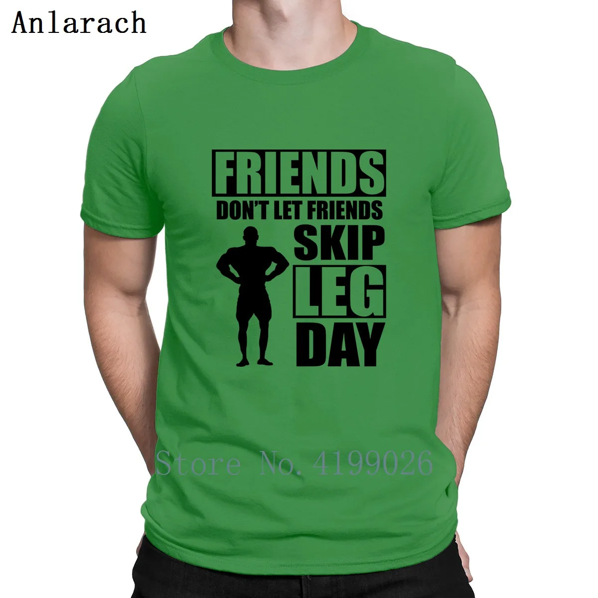 Футболка с принтом «Friends Don't Let Friends Skip Leg Day», Весенняя Мужская футболка с круглым воротником, лидер продаж