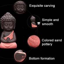 Керамический маленький монах декоративная фигурка для дома статуя Будды украшение для автомобиля гостиной Чайный домик J99Store