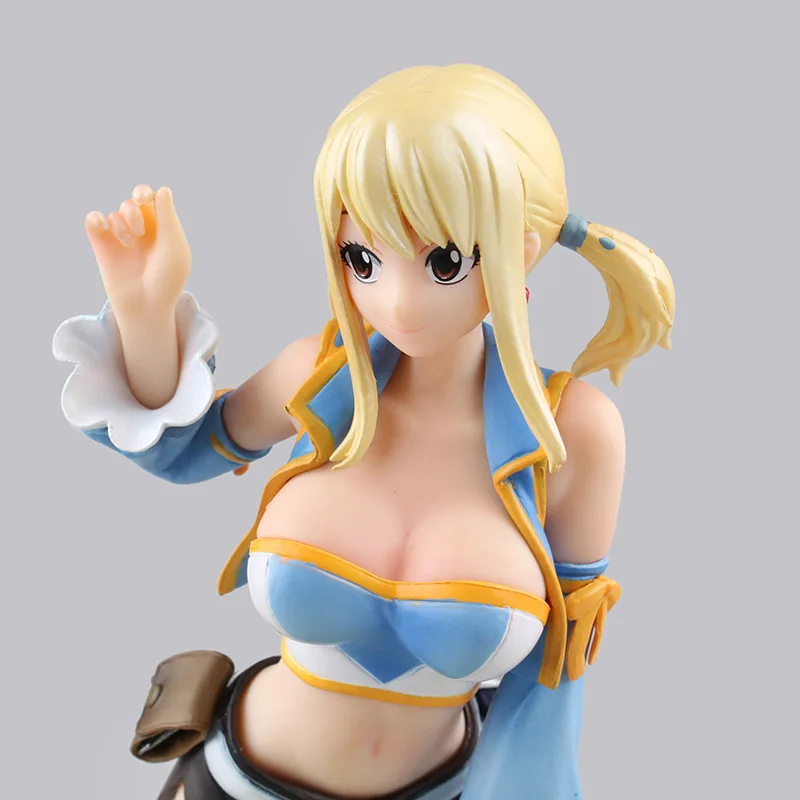 Аниме 21 см FAIRY TAIL Сексуальная Девушка серии Люси хартфилия жесткий PVC комода 1/7 изменить уход за кожей лица экшн статуэтки Коллекционные Подарочные модельные игрушки