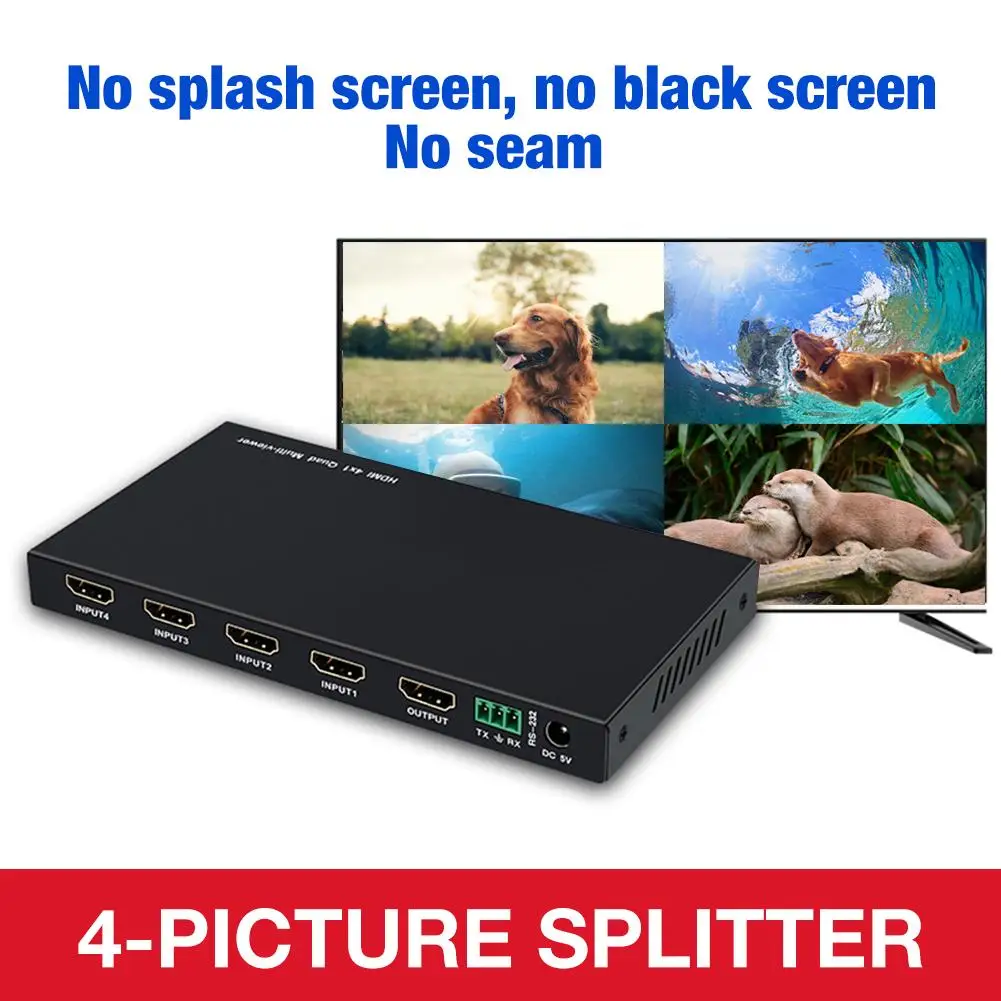 HDMI 4x1 четырехъядерный многофункциональный бесшовный переключатель экран