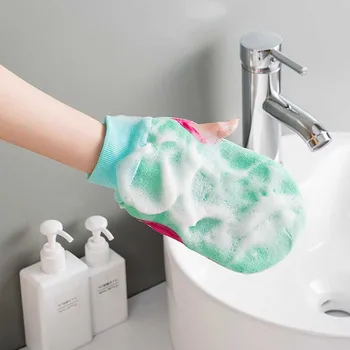 

Bath Gloves Washcloth For A Bath Gant Gommage Exfoliant Magic 2 in 1 Soft Bath Hair Removal Gloves Exfoliating Strongly Premium