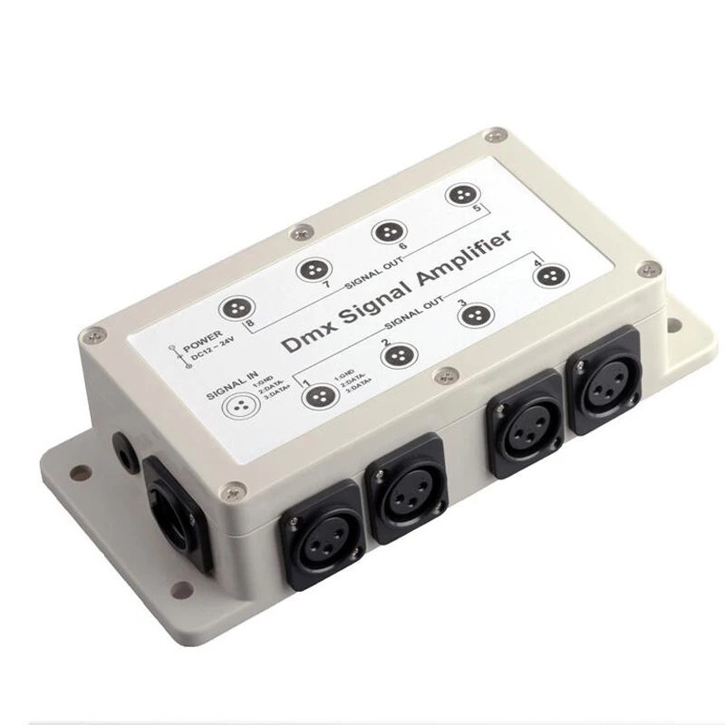 Dc12-24V 8-канальный сетевой видеорегистратор Выход Dmx Dmx512 светодиодный контроллер разделитель усилителя сигнала компонентов для дома оборудования