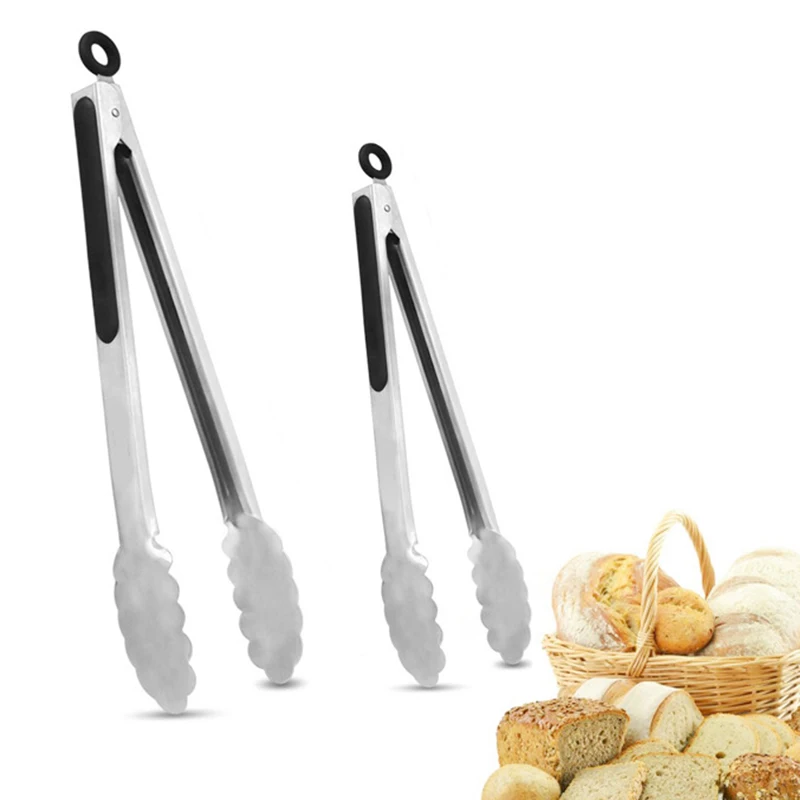 Nonstick Kitchen Barbecue Grilling Cooking Tong Silicone Bbq Grilling Tong Salad Bread Serving