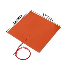 

235x235mm Heating Pad 220V 500W Silicone Heater Mat Pad For Printer Heated Bed Heating Printer Hot Bed Heating Pad