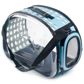 

Pet Carrier for Dogs Cat Folding Cage Collapsible Crate Handbag Carrying Bags Pets Supplies Transport Bag Blue