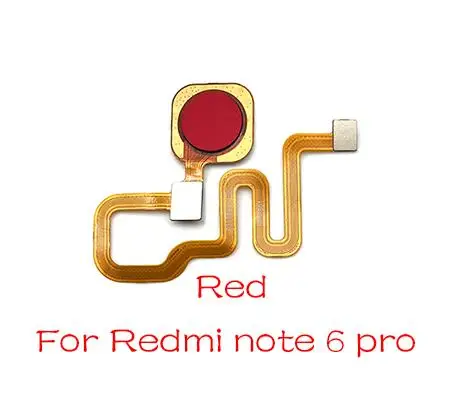 Для Xiaomi Redmi Note 6 7 Pro/Redmi 5 Plus сканер отпечатков пальцев сенсорная ID домашняя кнопка возврата шлейф лента - Цвет: note 6 pro  Red