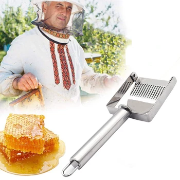 

Bee Stainless Steel Hive Uncapping Honey Fork Scraper Multifunctional Shovel With Handle Apiculture Beekeeper Tools Accessories