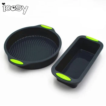 

2pcs Non Stick Cake Baking Tray Silicone Form Baking Cake Pans Dishes Household Hamburger Molds Muffin Pan Tray Baking Tools