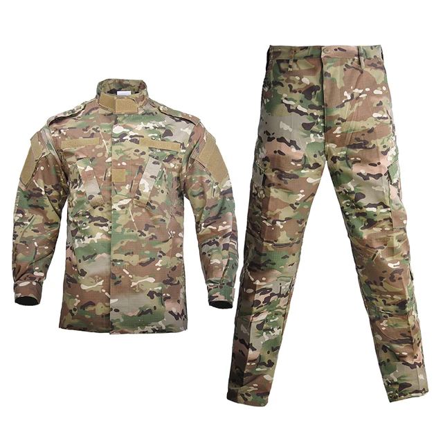 Military Uniform Camouflage Tactical Suit Men Army Special Forces Combat Shirt Coat Pant Set Camouflage Militar Soldier Clothes CP