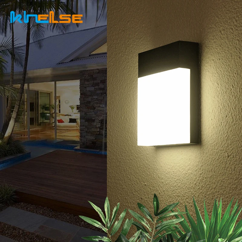 Led Outdoor Wall Lamp Garden Light Waterproof IP65 Gate Lighting Fixture Modern Yard Garden Corridor Wall Light 85-265V Decor
