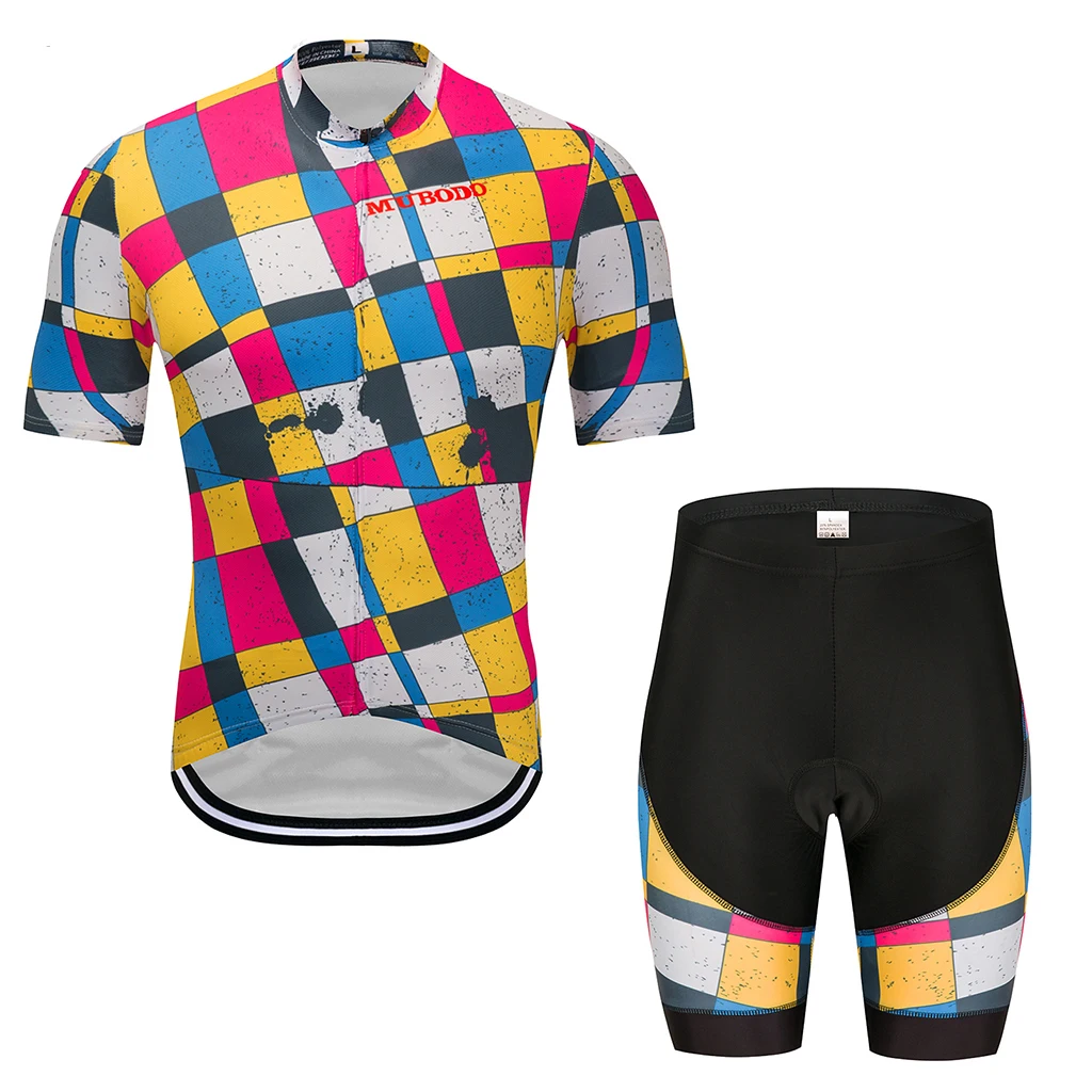 Shorts Suits Ropa de bicicleta велосипедные наборы для мужчин Велоспорт Джерси короткий рукав велосипедный комплект одежды велосипедная Одежда Форма для триатлона Майо - Цвет: Shorts Suits