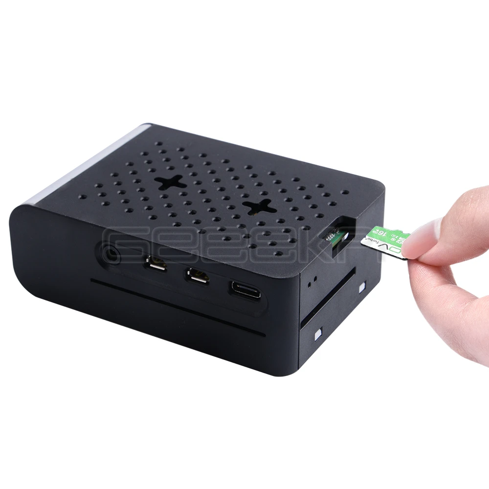 GeeekPi застежка ABS Корпус Крышка для Raspberry Pi 4 Модель B, с бликами охлаждения вентиляторные радиаторы для Raspberry Pi 4B