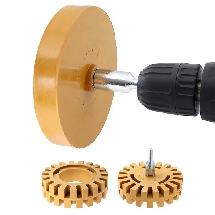 

Polishing Wheel 1/4in Decal Remover Rubber Eraser Wheel For Car Decals Stickers Quick Polishing Removal Tool